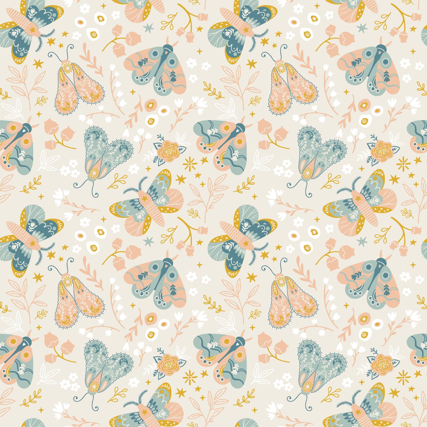 Spring Butterflies - Double Gauze Fabric