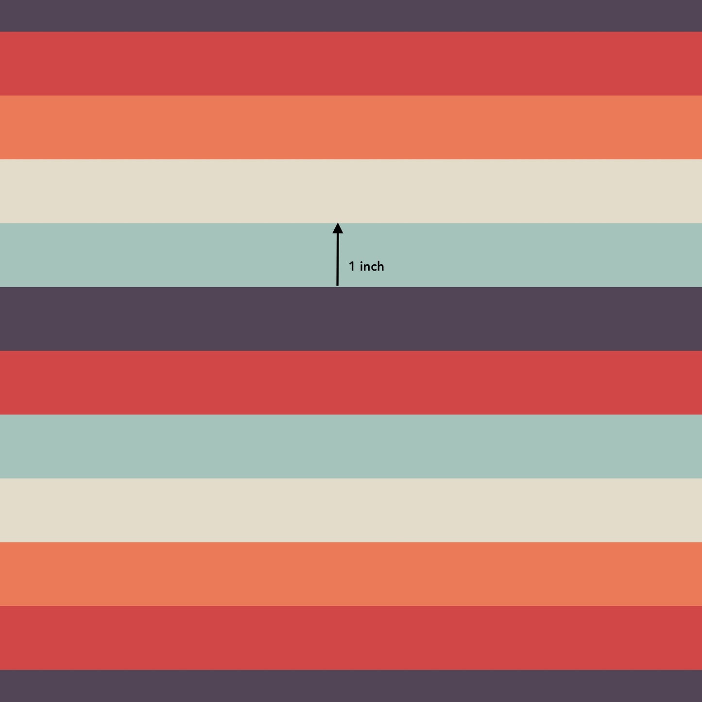 Summer Muted Orange Stripe Combo (September Pre-Order) - Fabric