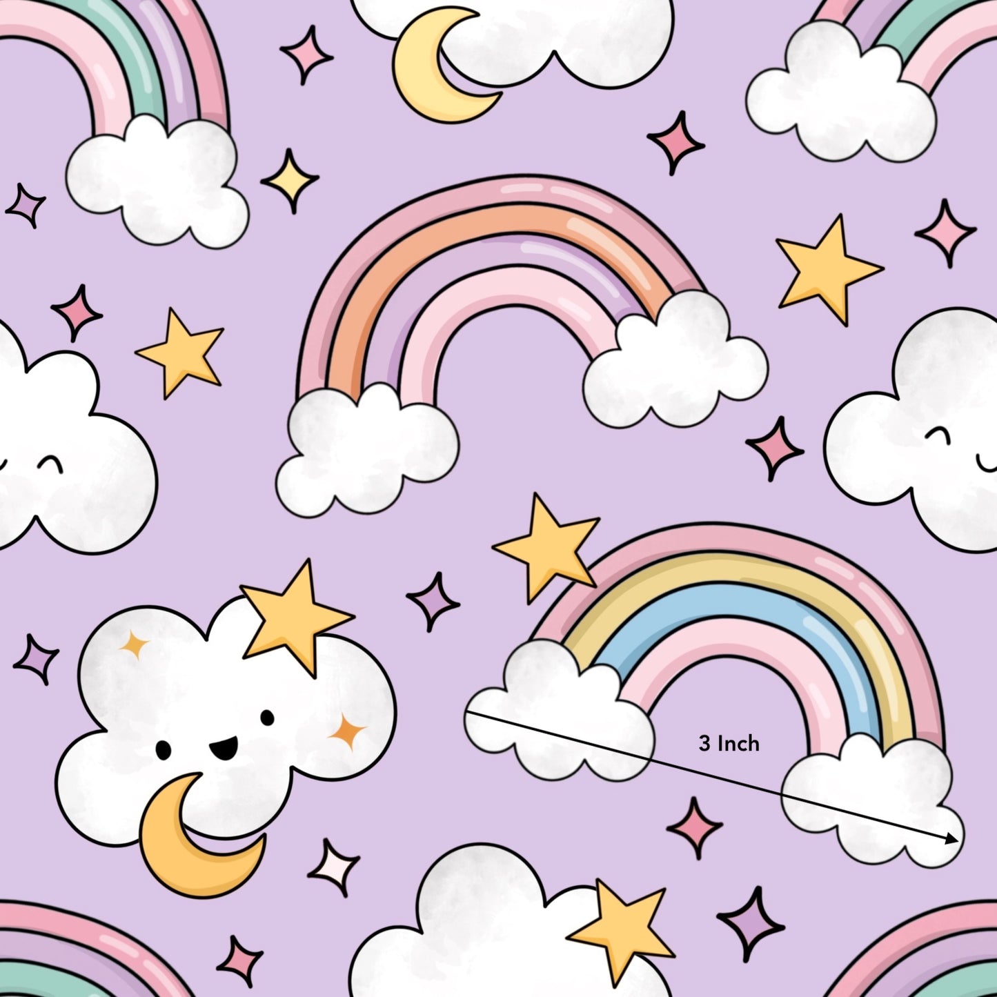 Sweet Skies Lilac (March Pre-Order) - Fabric