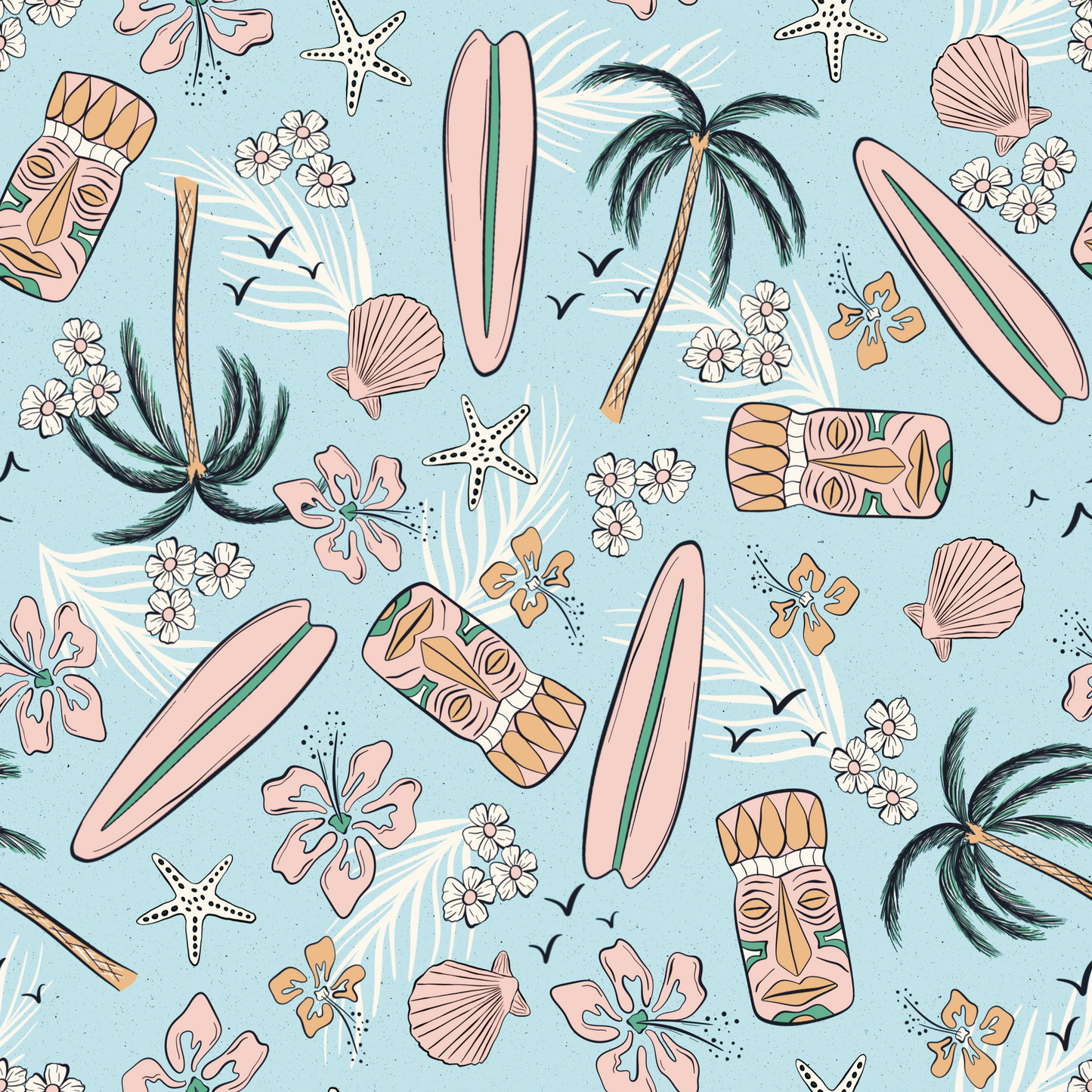 Tiki Tropical - Minky Fabric