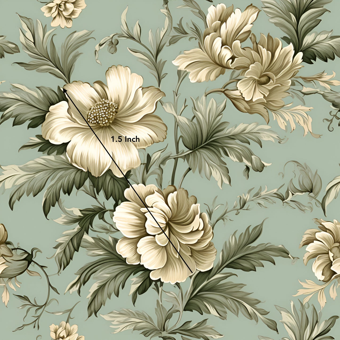 Vintage Blue Florals (September Pre-Order) - Fabric