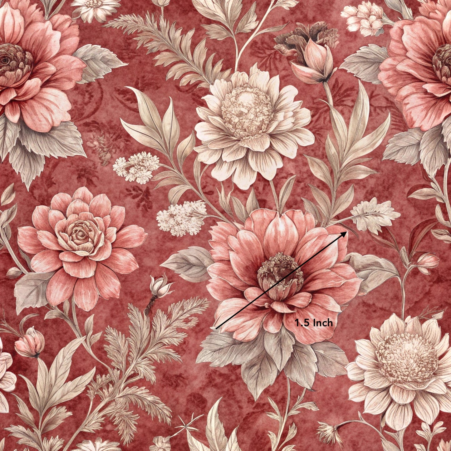 Vintage Blush Flowers (September Pre-Order) - Fabric