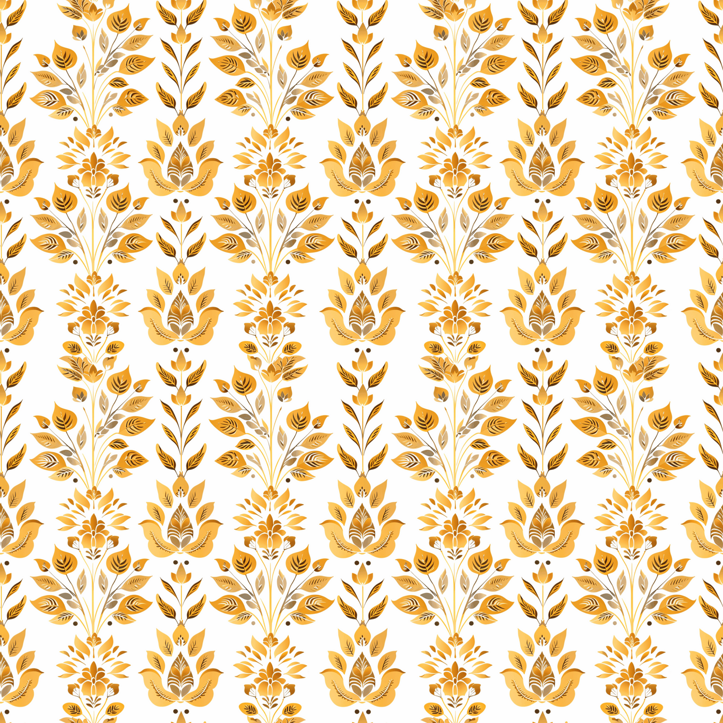 Turmeric Flowers on White (September Pre-Order) - Fabric