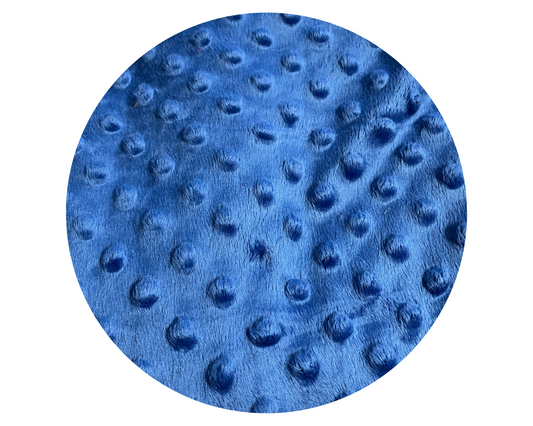 Premium Minky Dot Fabric - Electric Blue
