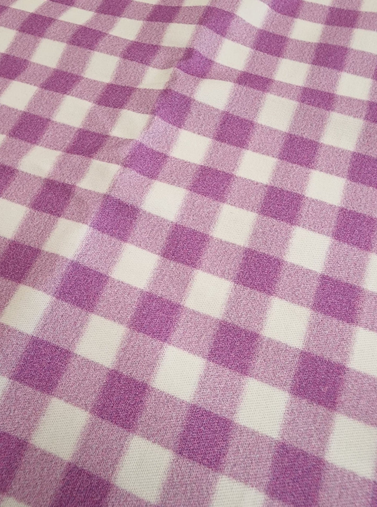 Gingham Lavender 1cm *Seconds* - 100% Cotton Woven Fabric
