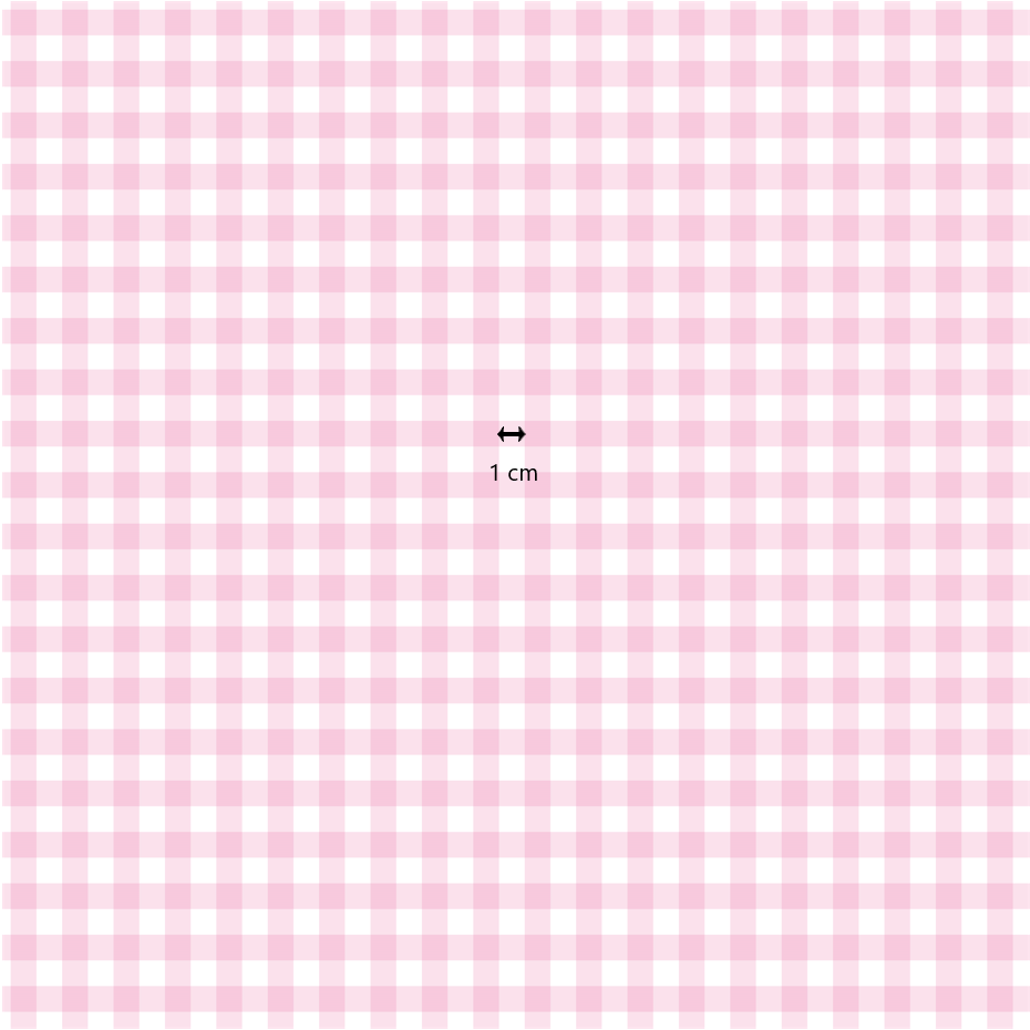 Gingham Candy Pink 1cm REMNANT 30cm - Cotton Lycra Fabric