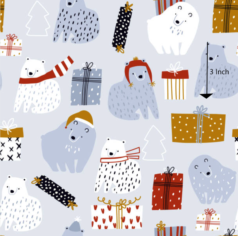 Christmas Bears - Cotton Woven Fabric