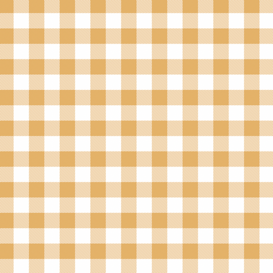 Gingham Oatmeal - Cotton Lycra Fabric