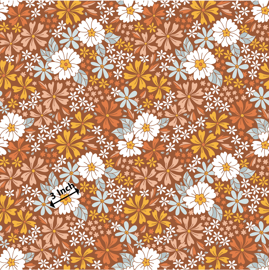 Turmeric Garden Collection White 1.5 Inch REMNANT 45cm - Cotton Lycra Fabric