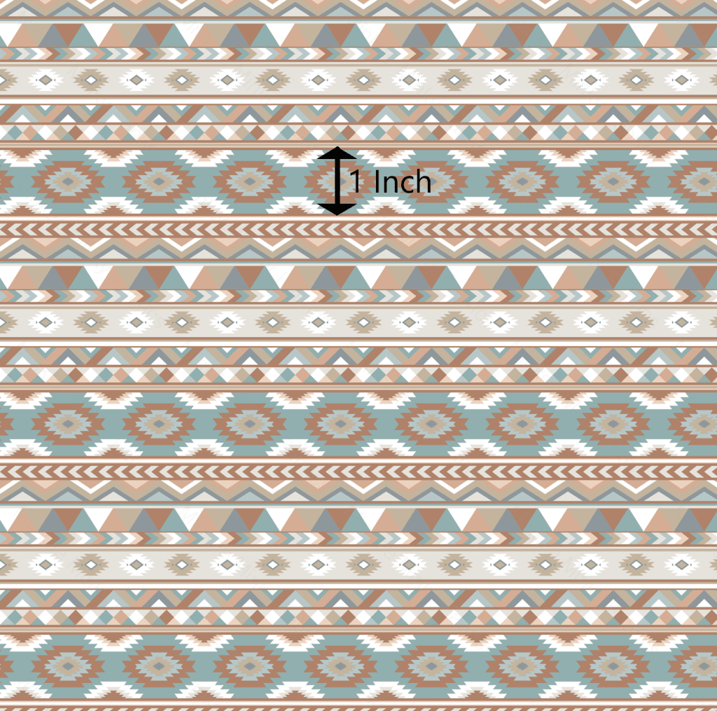 Aztec Blue And Brown (January Pre-Order) - Fabric Digital Preorder