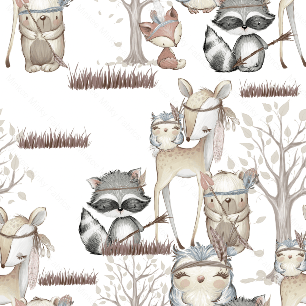 Baby Animals And Arrows (August Pre-Order) Digital Fabric Preorder