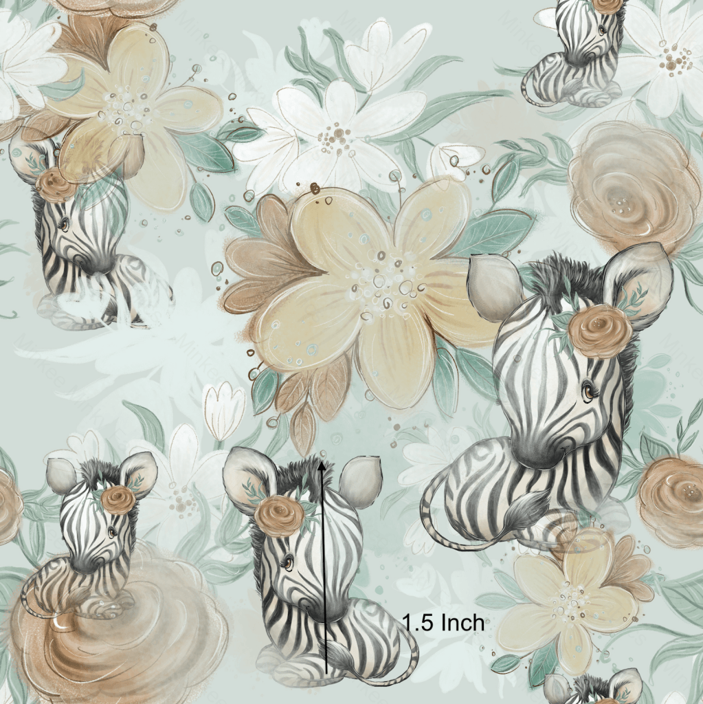 Baby Zebra (Sally Pre-Order) Digital Fabric Preorder