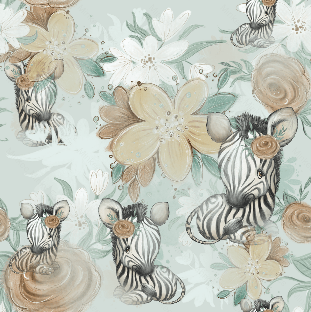 Baby Zebra (Sally Pre-Order) Digital Fabric Preorder