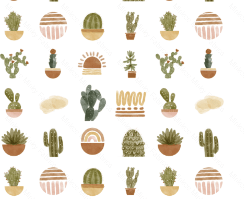 Boho Cactus Pre-Order (7Th July) Digital Fabric Preorder