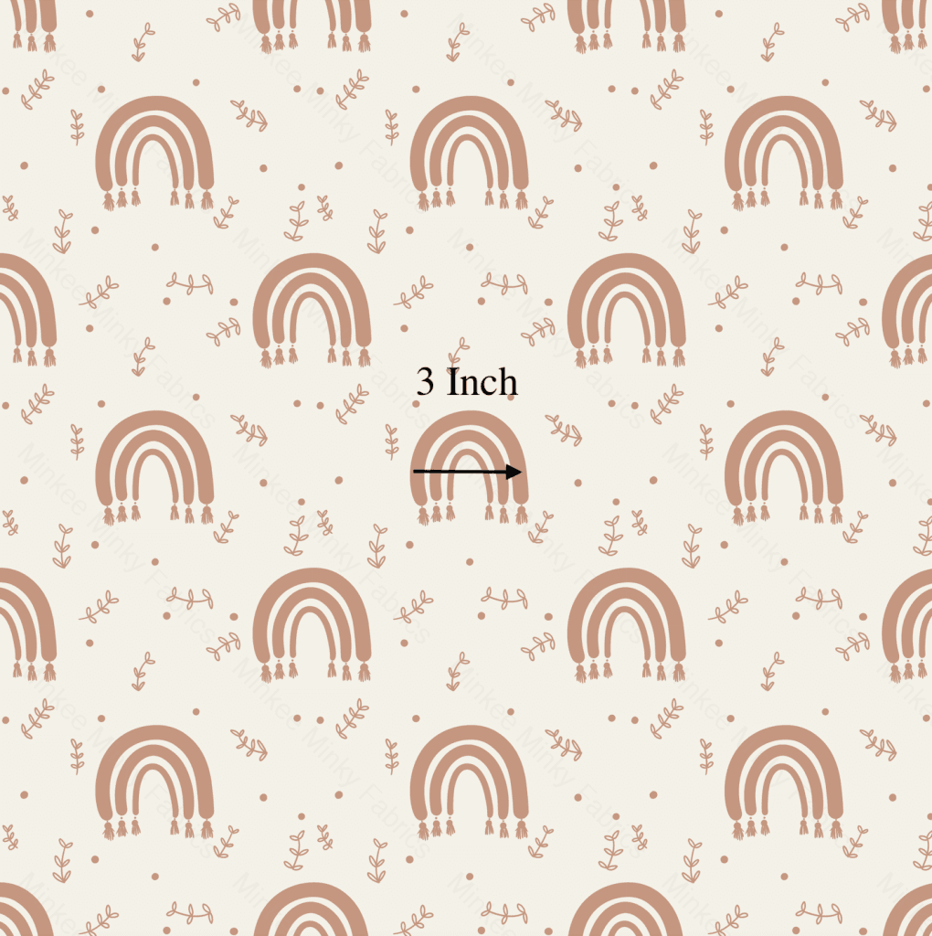 Boho Rainbow Rose Dust On Cream (January Pre-Order) - Fabric Digital Preorder