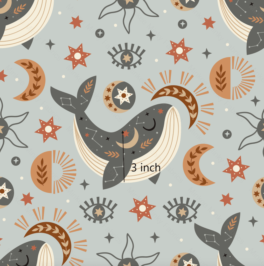 Celestial Whale Blue (August Pre-Order) Digital Fabric Preorder
