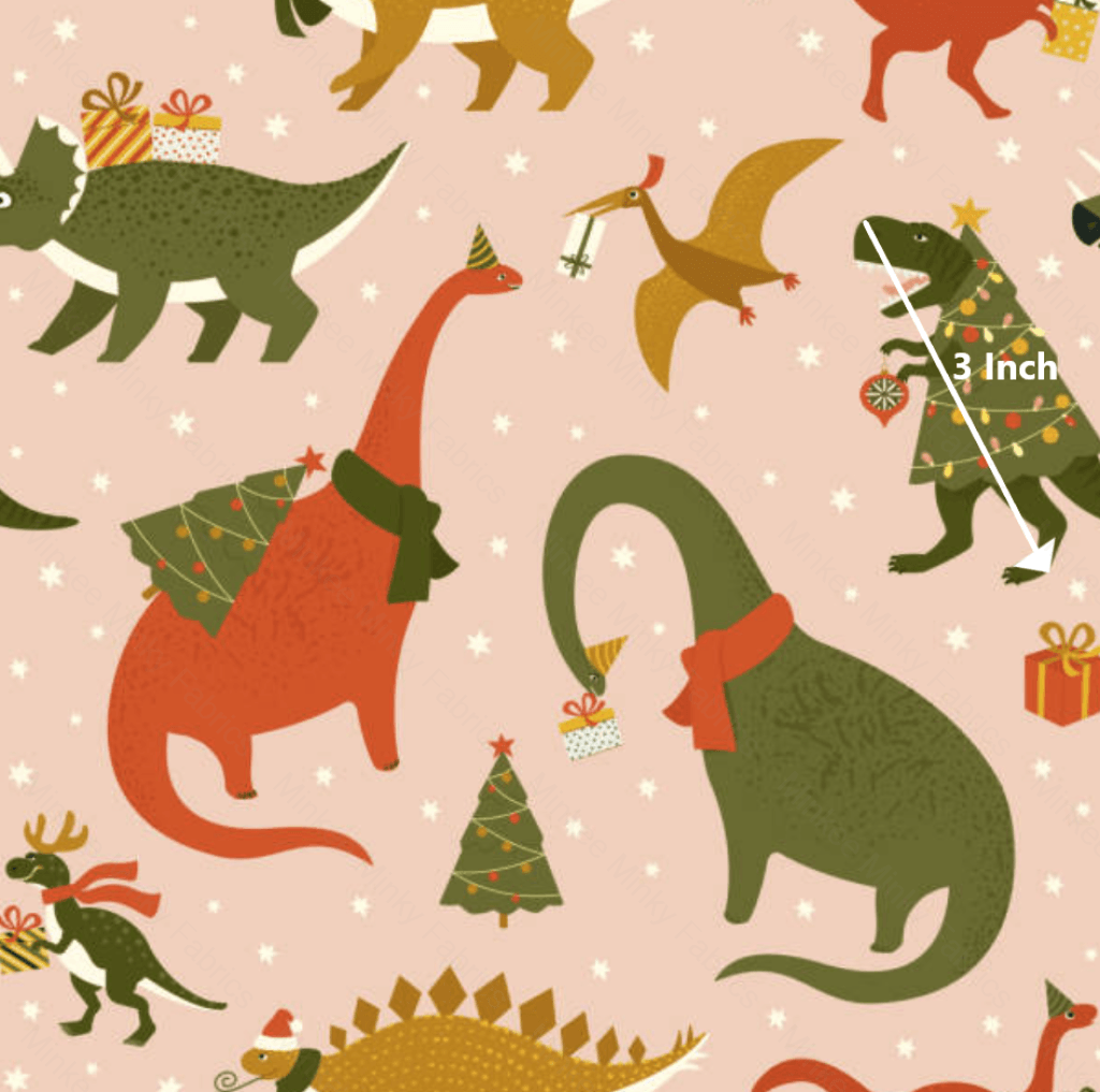 Christmas Dinos (May Pre-Order) - Fabric Digital Preorder