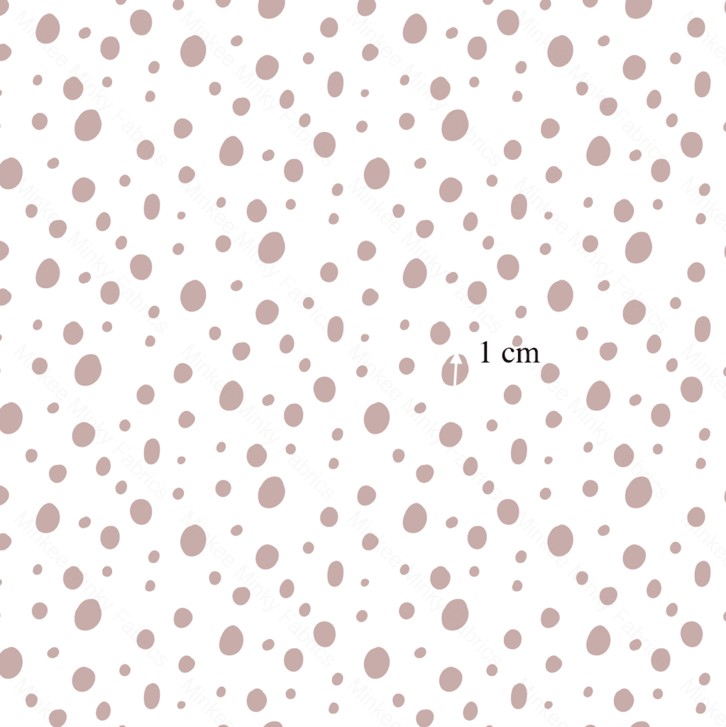 Dots Rose Dust On White (January Pre-Order) - Fabric Digital Preorder