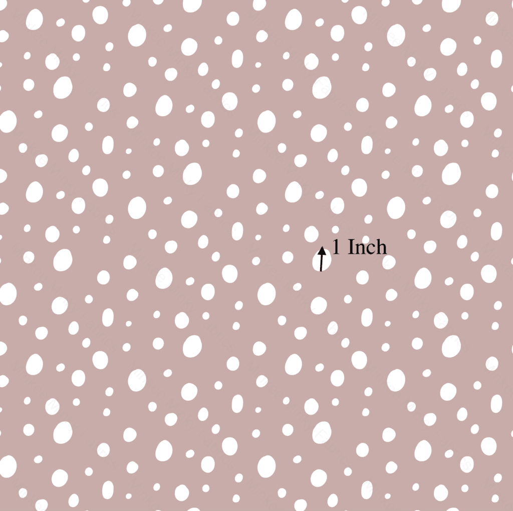 Dots White On Rose Dust (January Pre-Order) - Fabric Digital Preorder