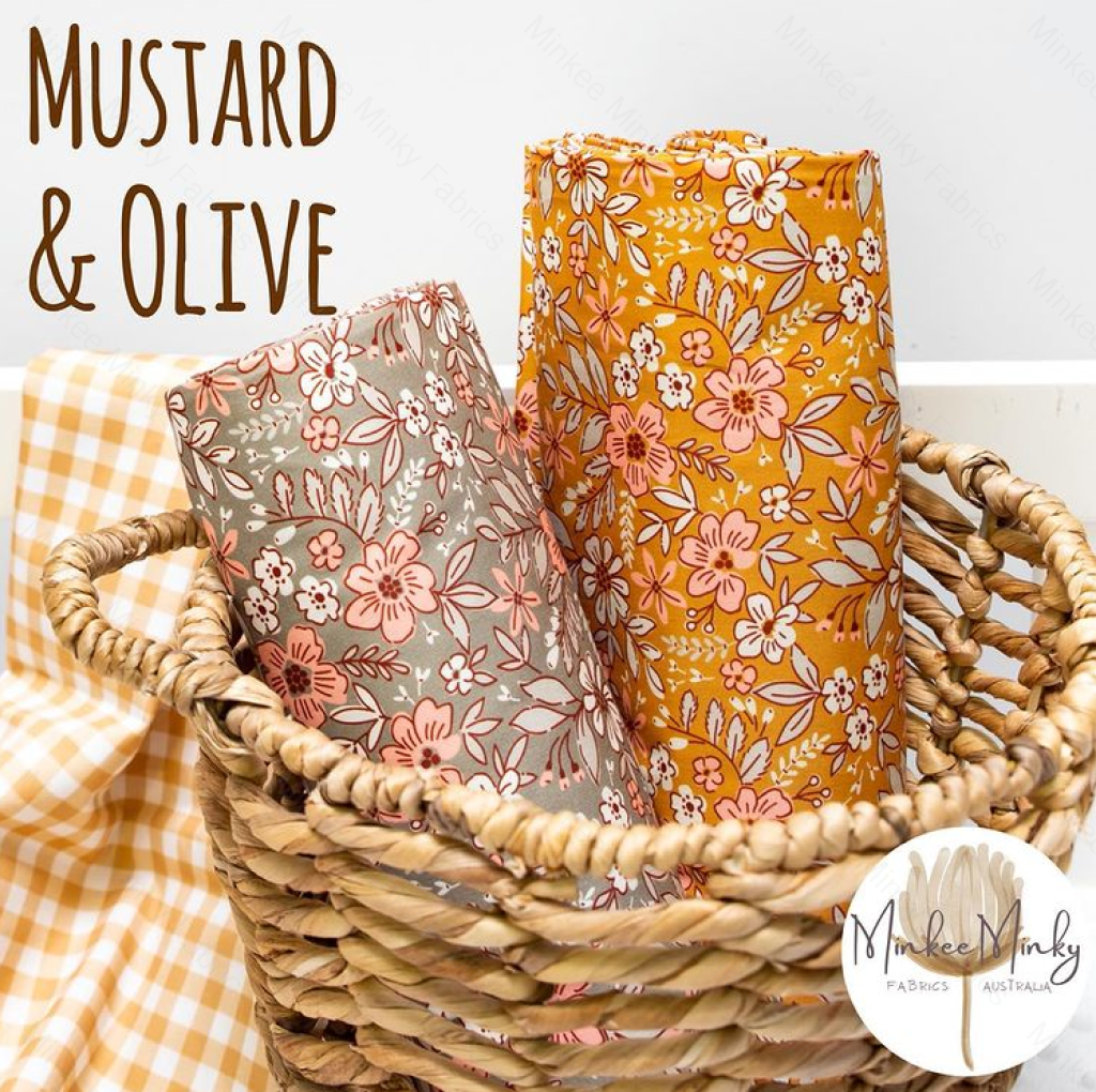 Emma - Mustard (August Pre-Order) Digital Fabric Preorder