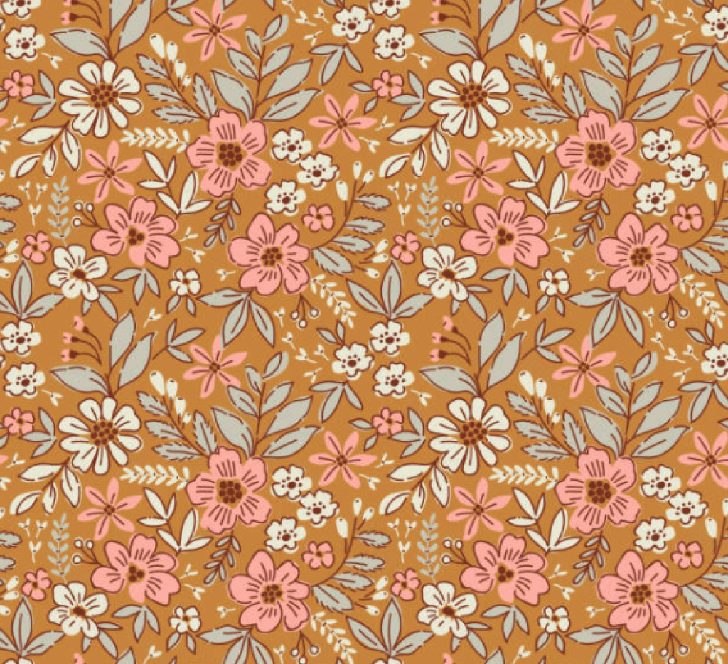 Emma - Mustard (August Pre-Order) Digital Fabric Preorder