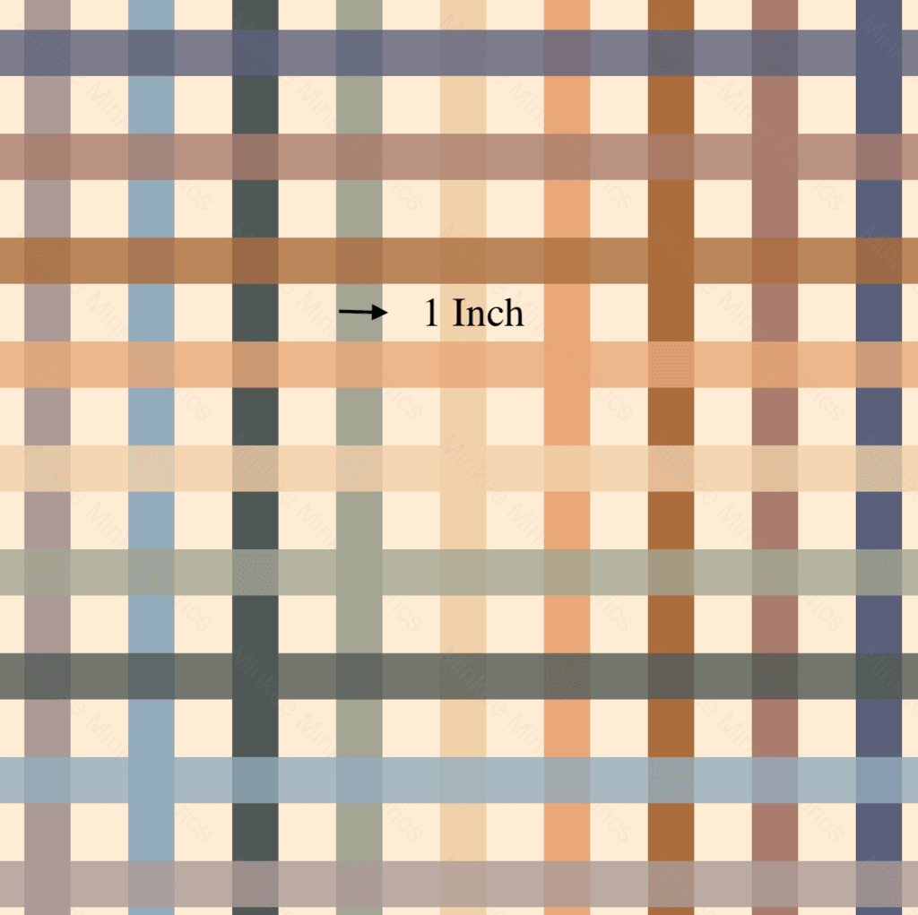 Gingham Boho - Rib Knit Fabric 1 Inch Digital Retail