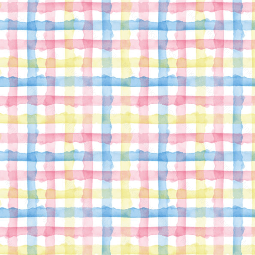 Gingham Watercolour Pastel (February Pre-Order) - Fabric Digital Preorder
