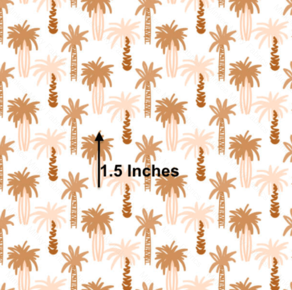 Mustard Palms Pre-Order (7Th July) Cotton Sateen / 1.5 Inches Digital Fabric Preorder