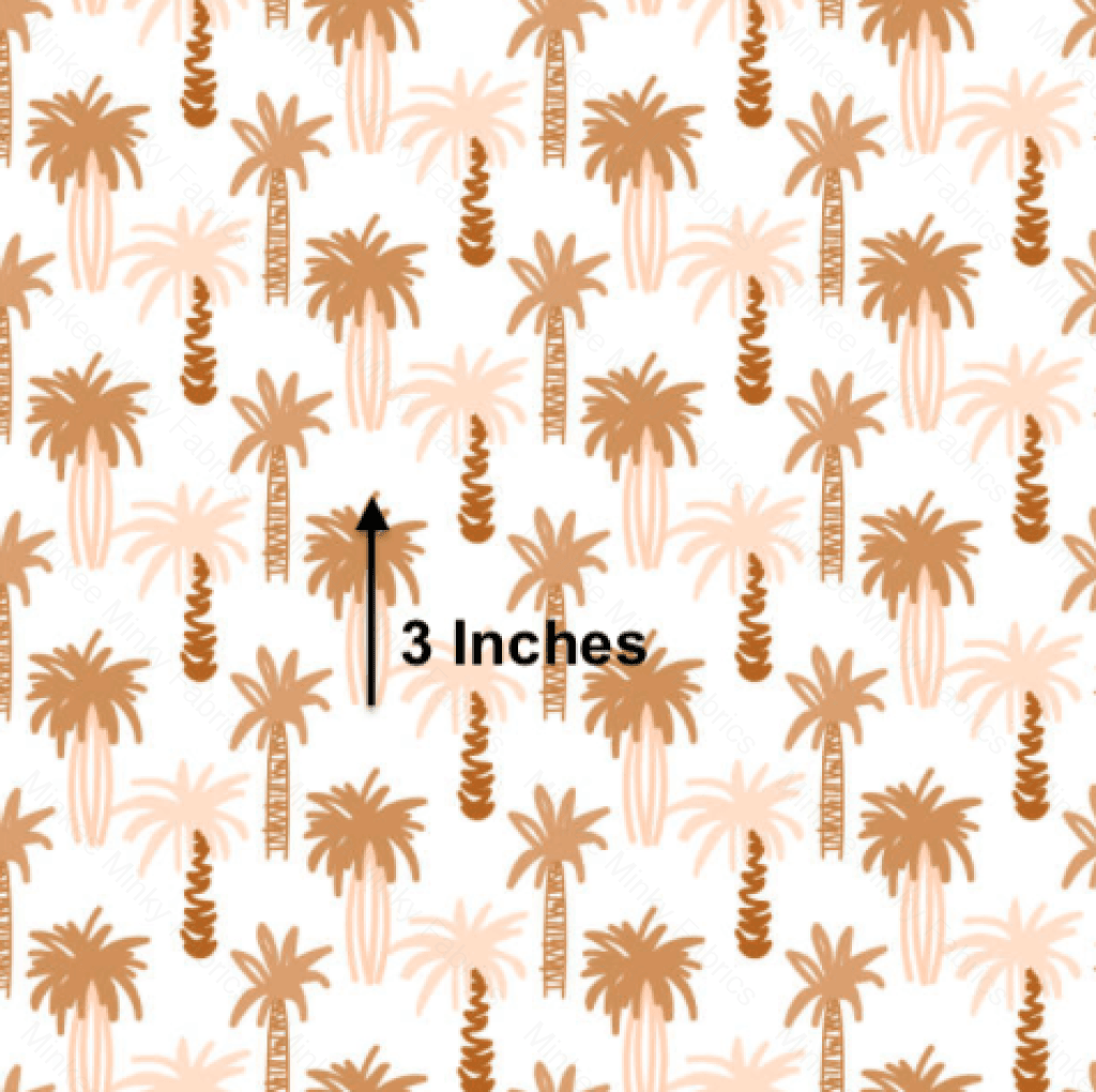Mustard Palms Pre-Order (7Th July) Cotton Sateen / 3 Inches Digital Fabric Preorder