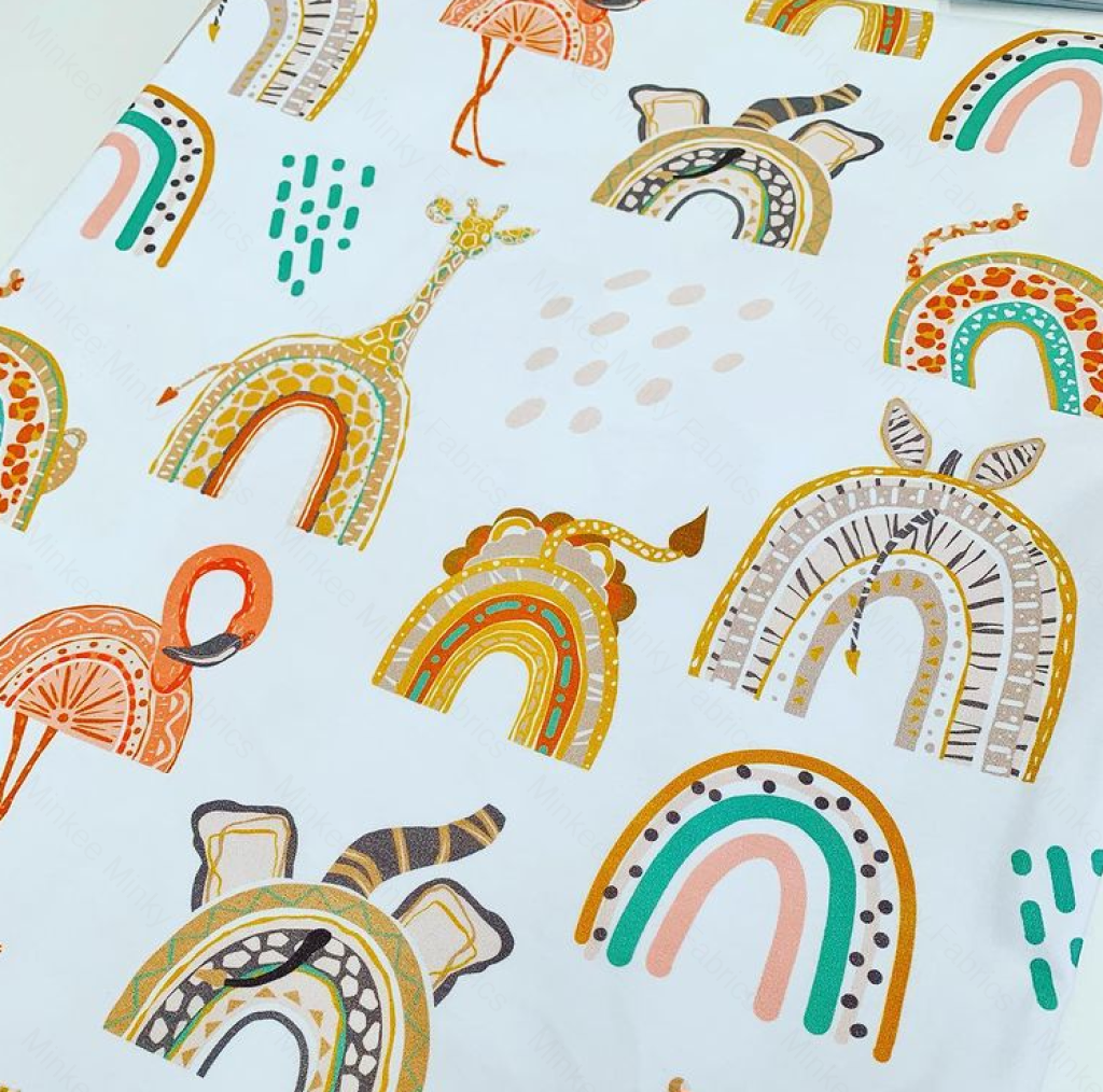 Rainbow Animals (August Pre-Order) Digital Fabric Preorder