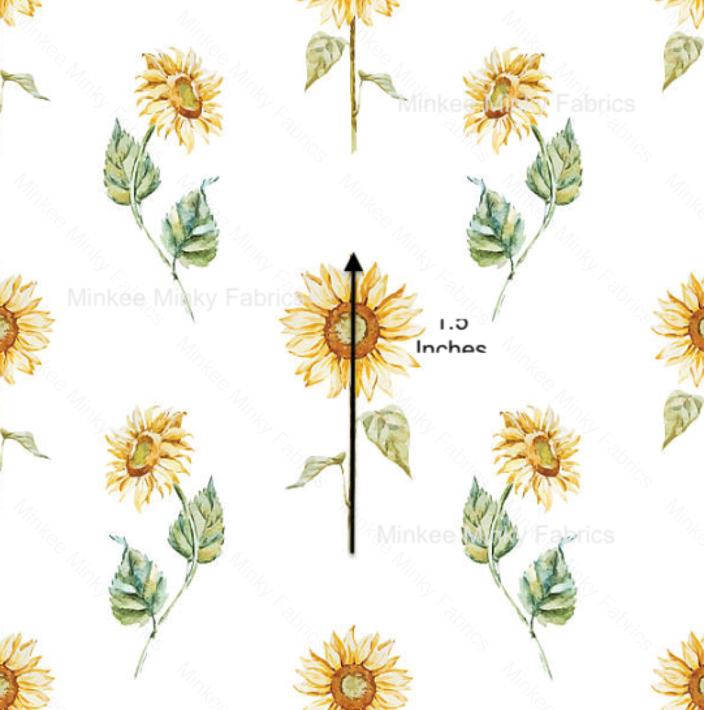 Summer Sunflower Pre-Order (7Th July) Cotton Sateen / 3 Inches Digital Fabric Preorder