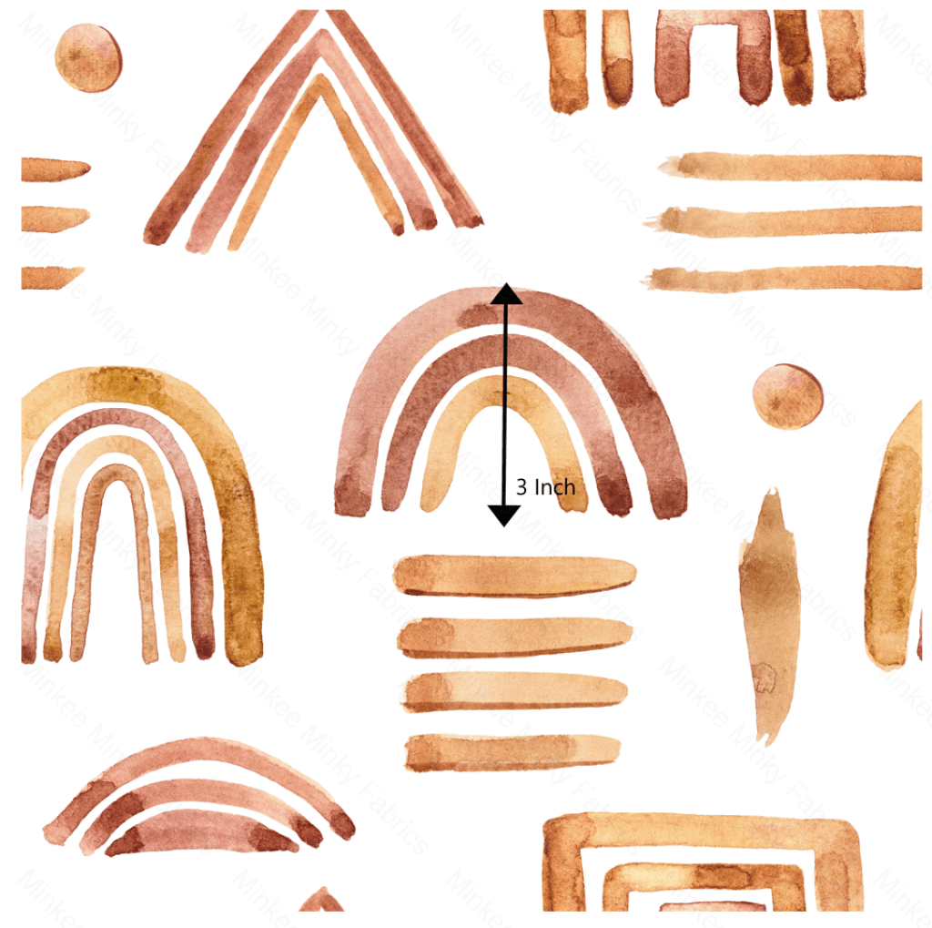 Triangles And Rainbows Rust (August Pre-Order) Digital Fabric Preorder