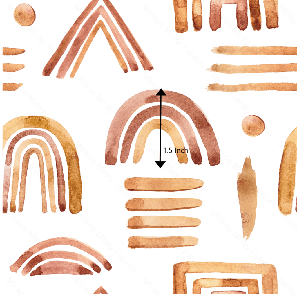 Triangles And Rainbows Rust (August Pre-Order) Digital Fabric Preorder