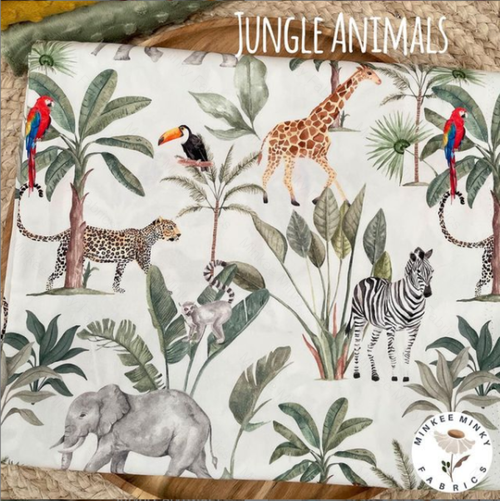 Tropical Jungle On Off White (January Pre-Order) - Fabric Digital Preorder
