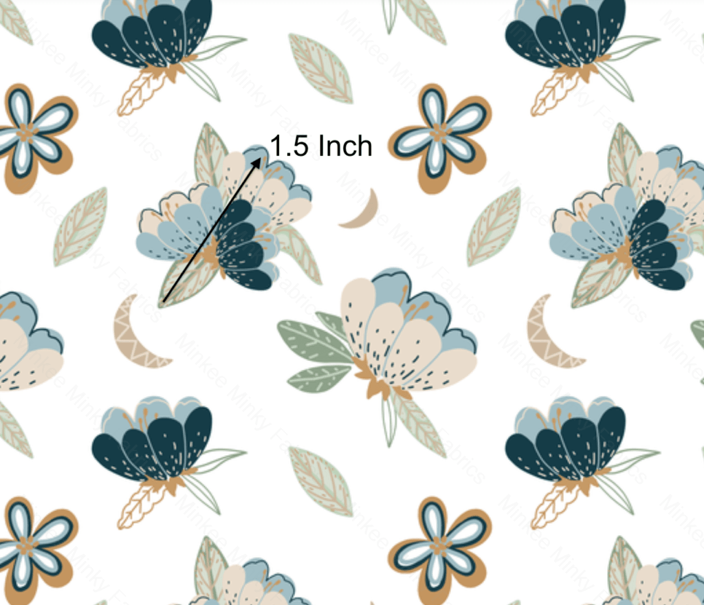 Whimsy Flower (Meerkats Pre-Order) Cotton Sateen / 1.5 Inches Digital Fabric Preorder