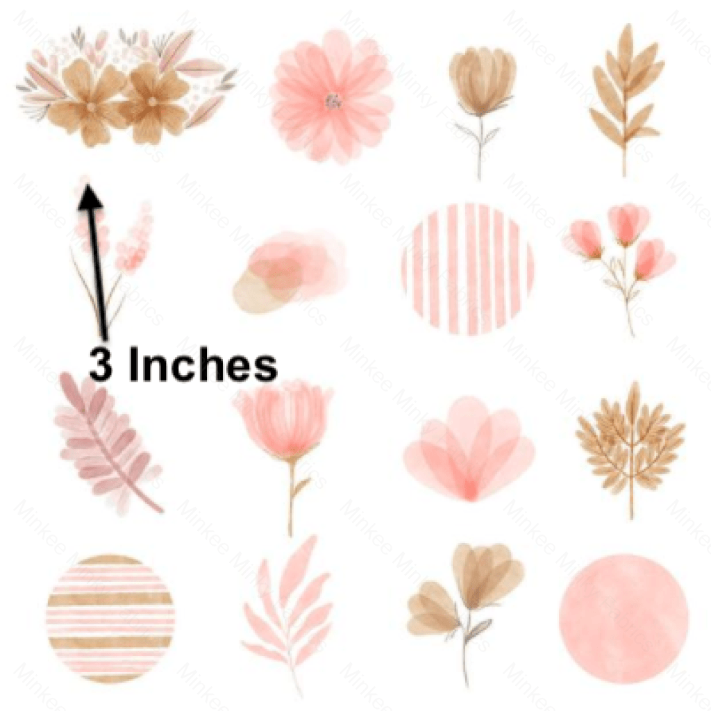 Winter Blush Pre-Order (7Th July) Cotton Sateen / 3 Inches Digital Fabric Preorder