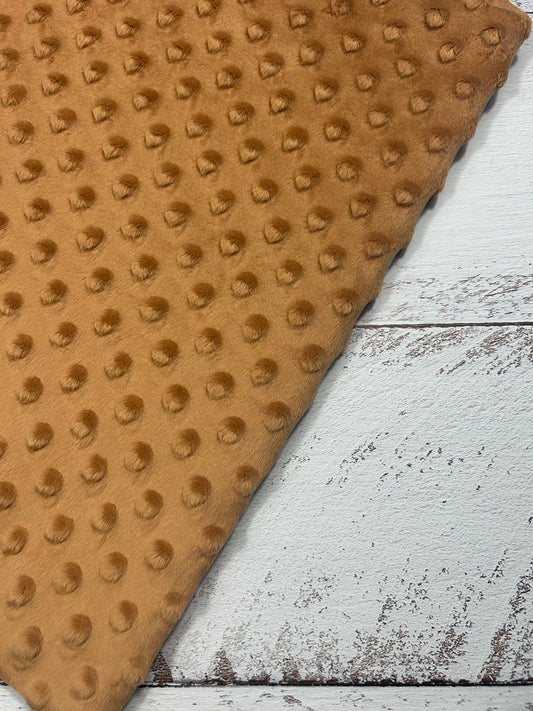 Premium Minky Dot Fabric - Sandstone