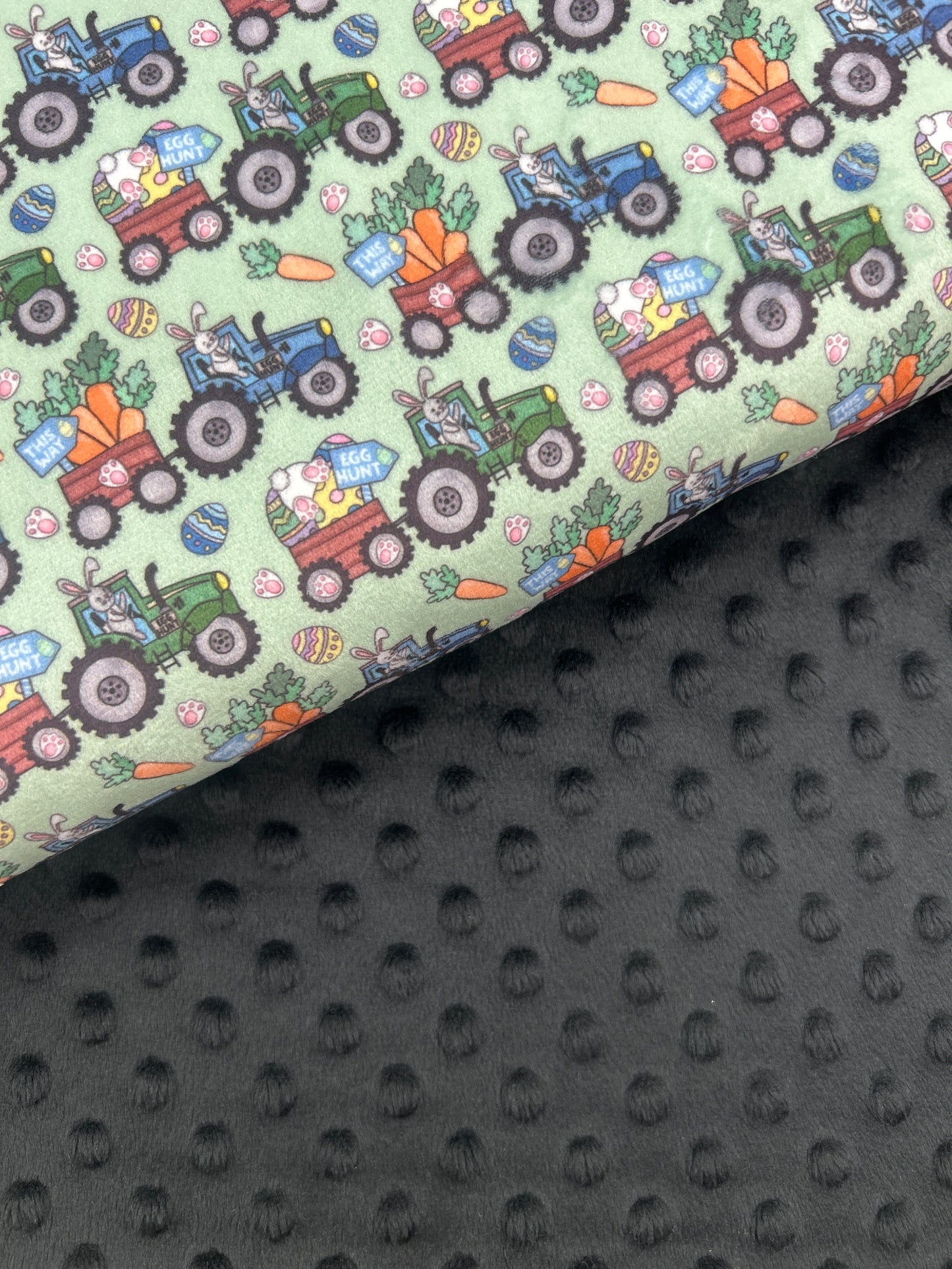 Premium Minky Dot Fabric - Black