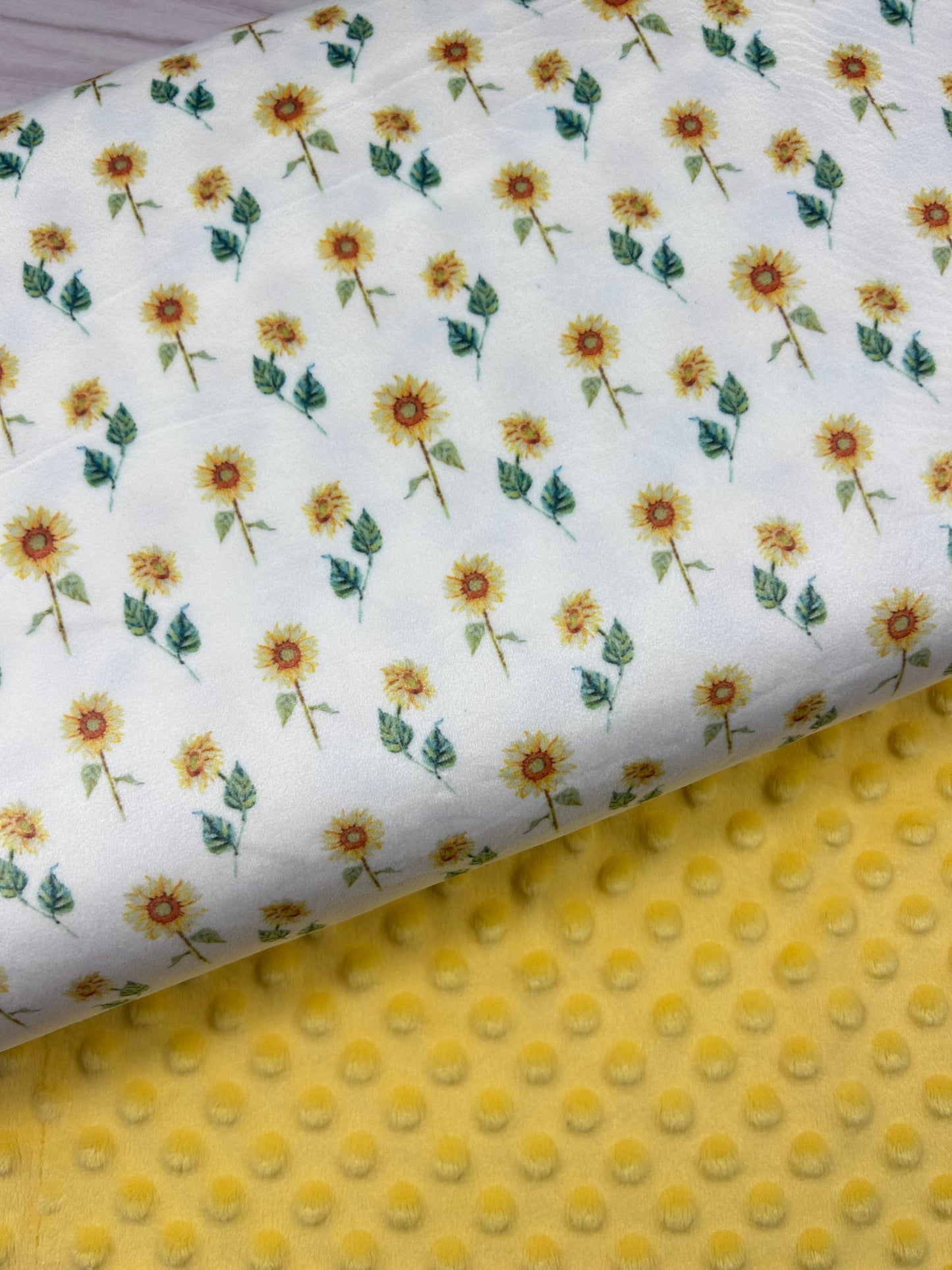 Premium Minky Dot Fabric - Popcorn