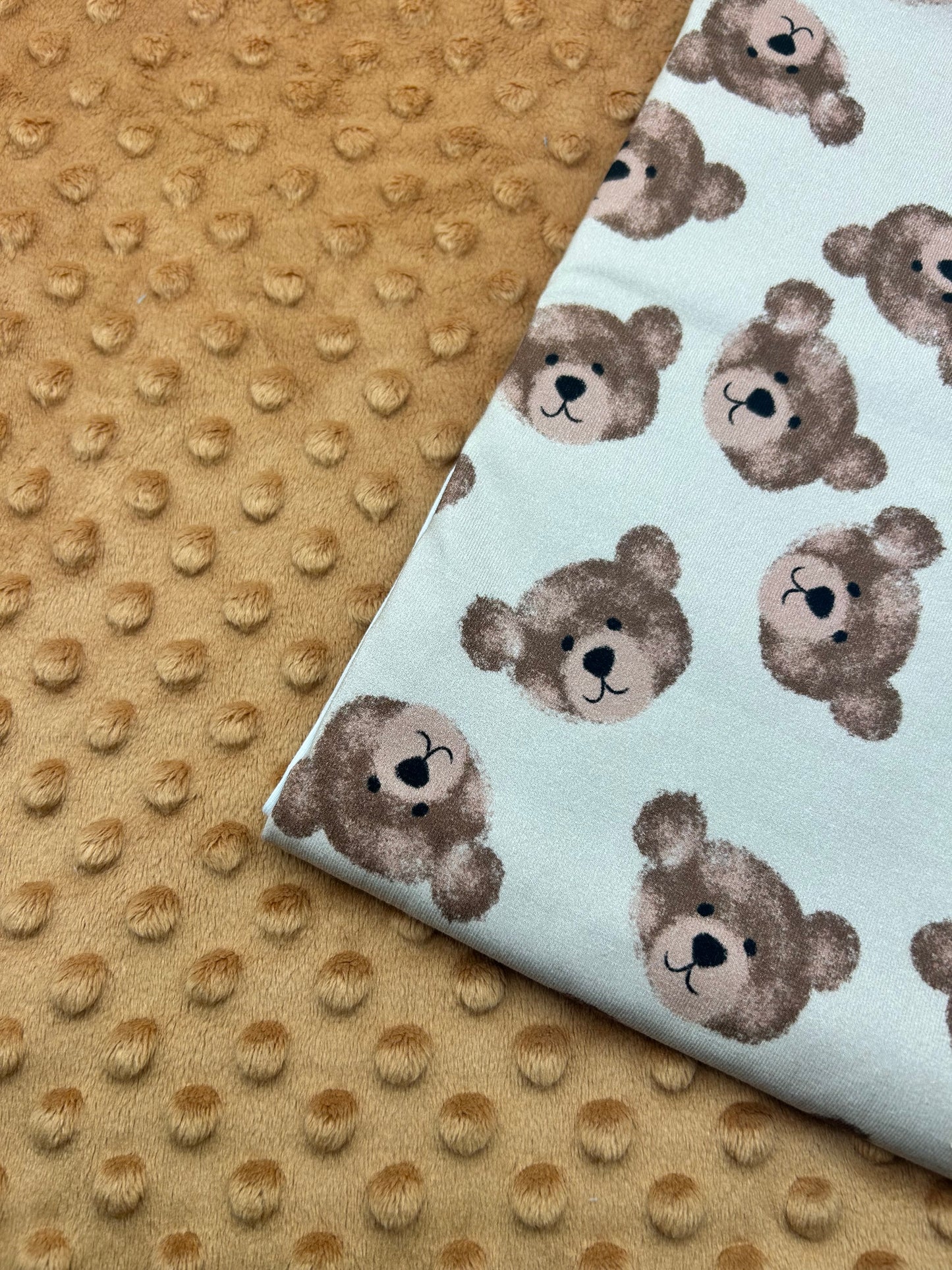 Brown Bears - Cotton Lycra Fabric