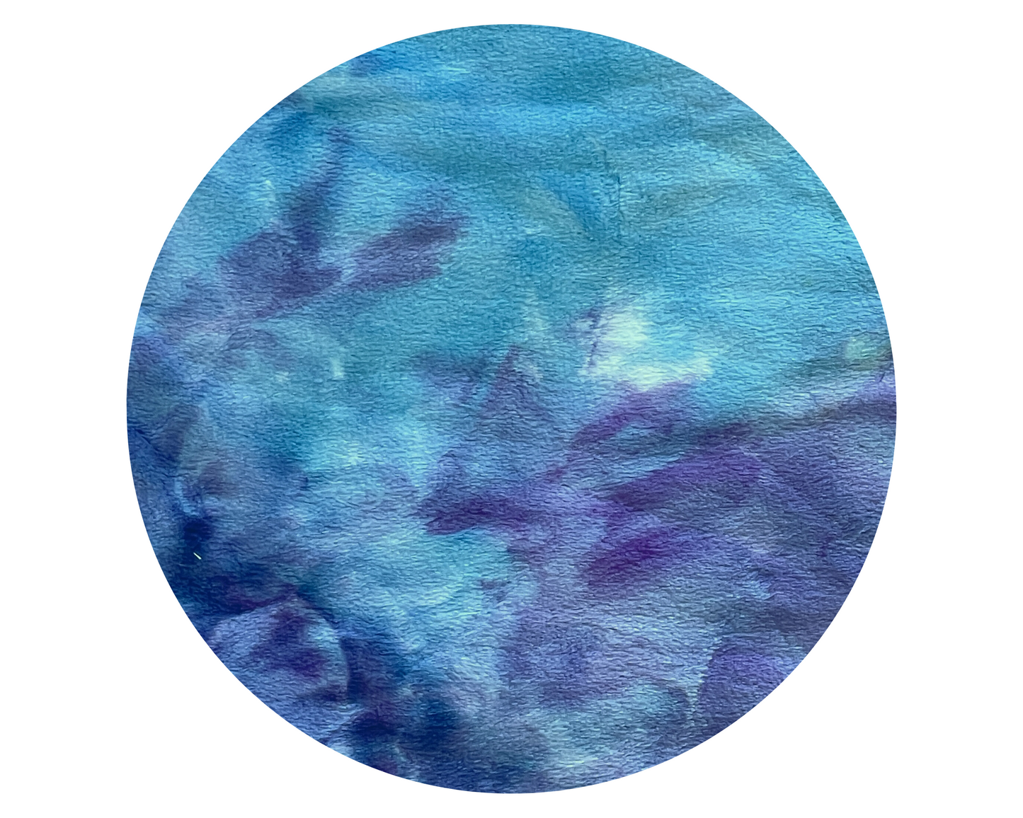 Premium Smooth Minky Fabric - Purple/ Blue tie-dye