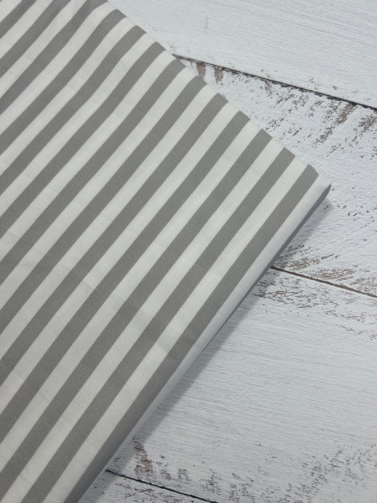 Grey Stripes  - Cotton Woven Fabric