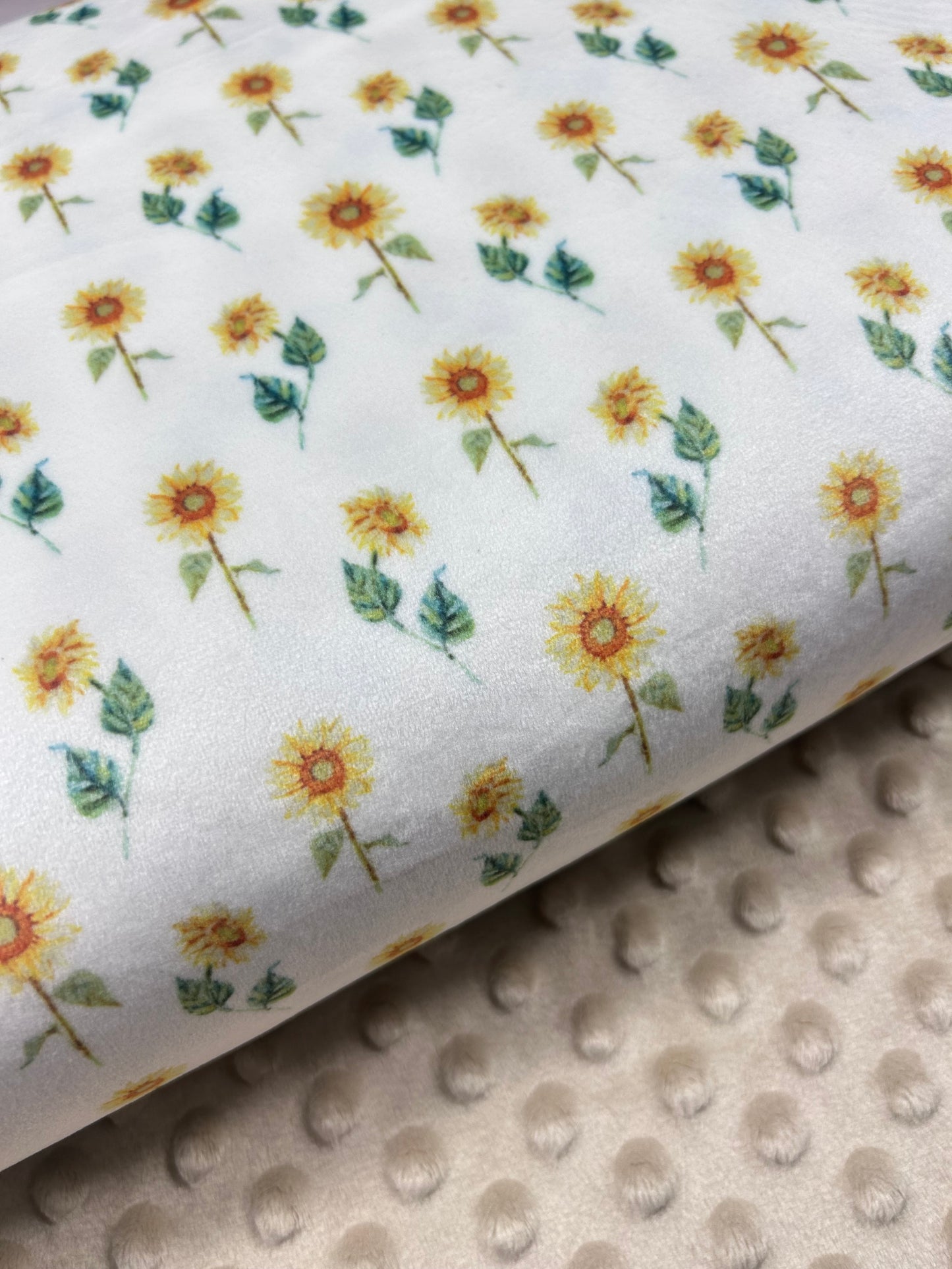 Summer Sunflower - Minky Fabric