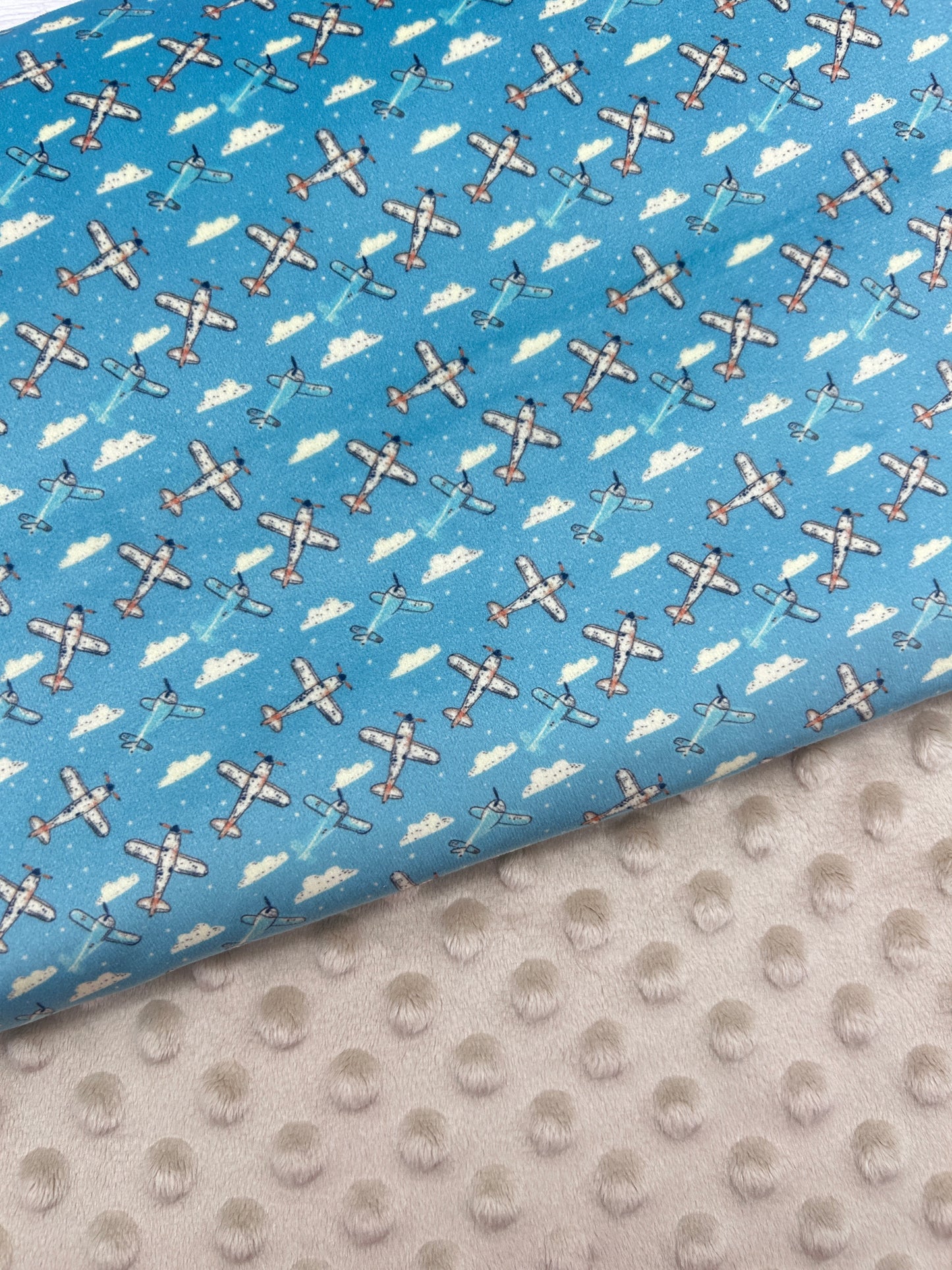 Blue Skies and Airplanes (July Pre-Order) - Fabric