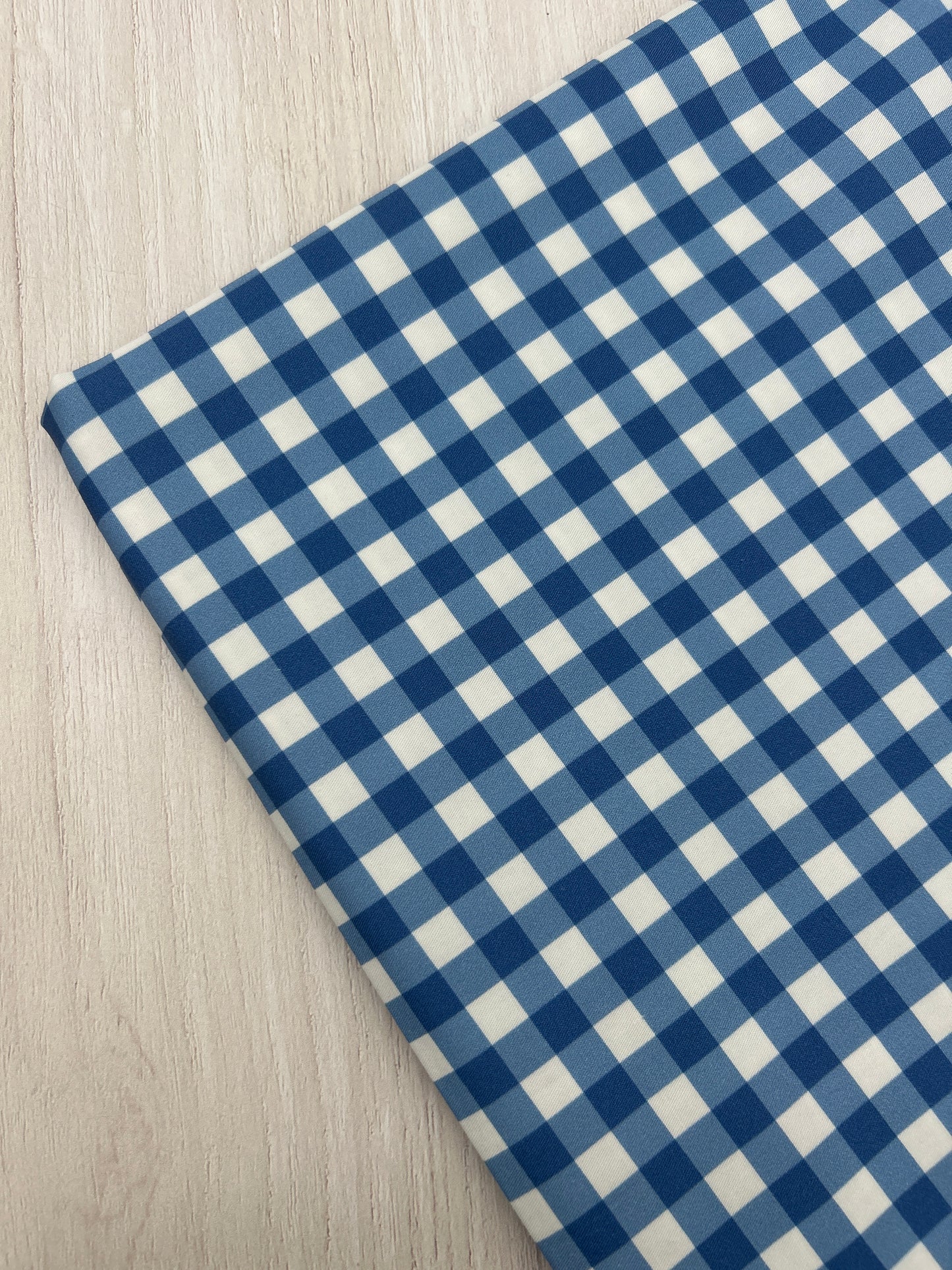 Gingham Blue Denim (July Pre-Order) - Fabric
