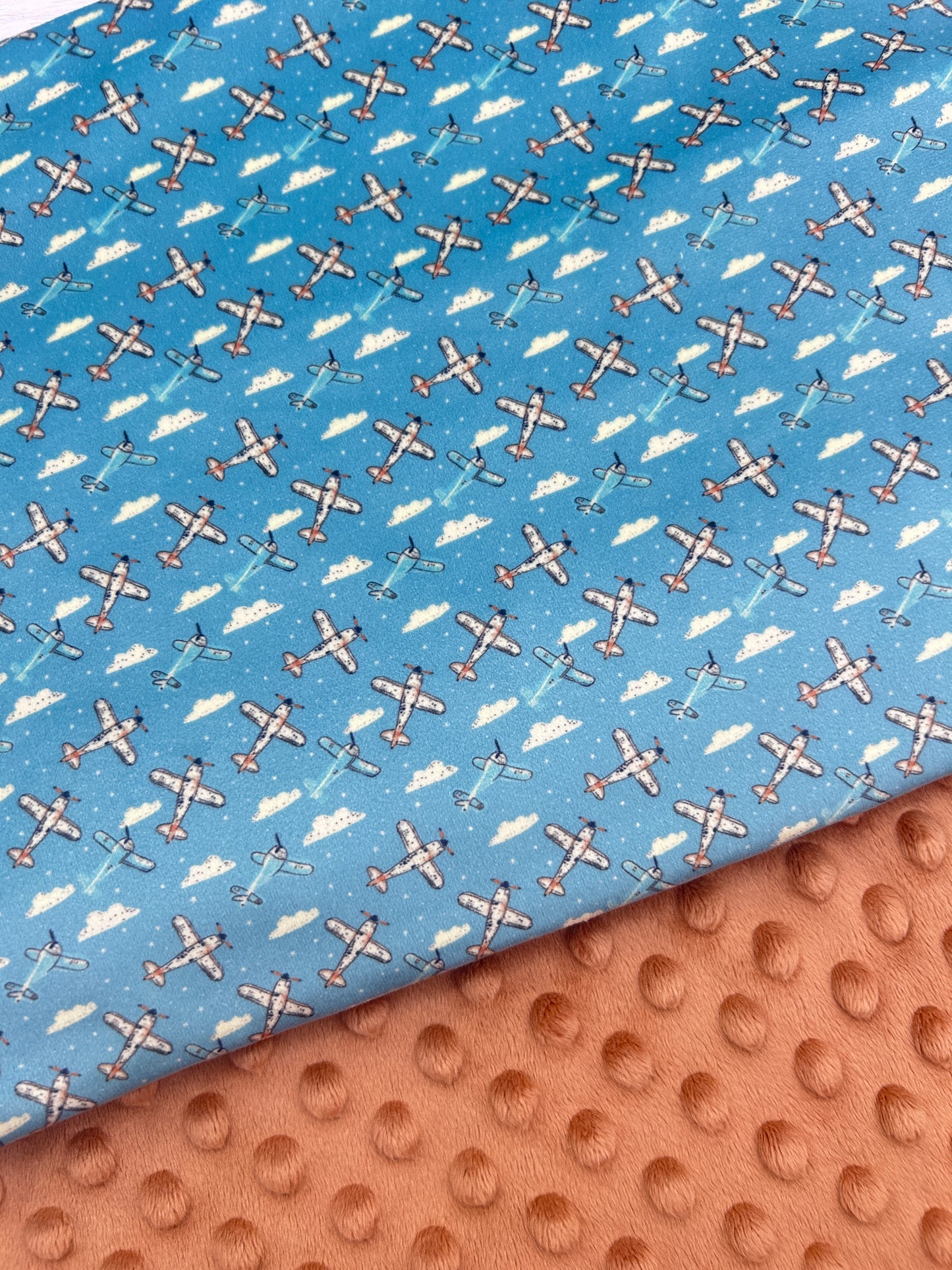 Blue Skies and Airplanes (July Pre-Order) - Fabric