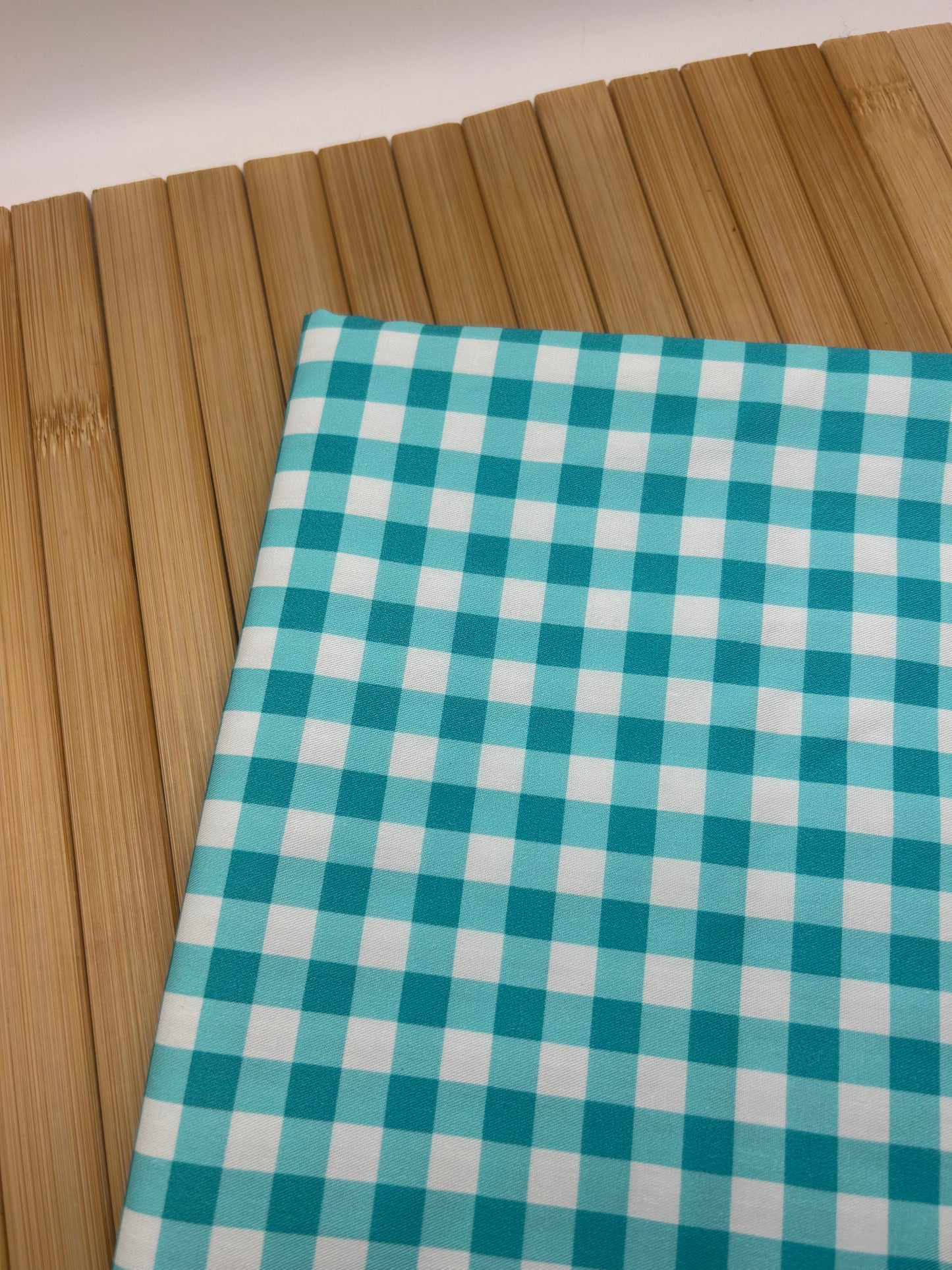 Gingham Cyan (September Pre-Order) - Fabric