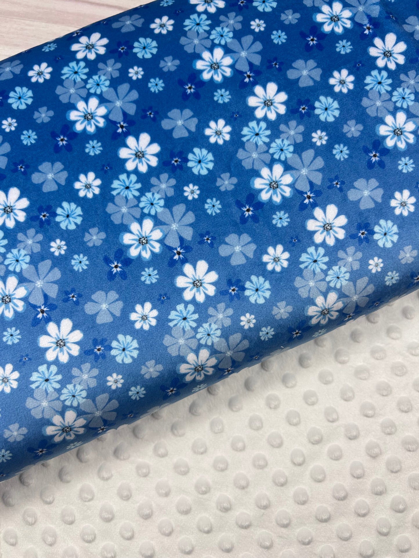 Ditsy Denim - Minky Fabric