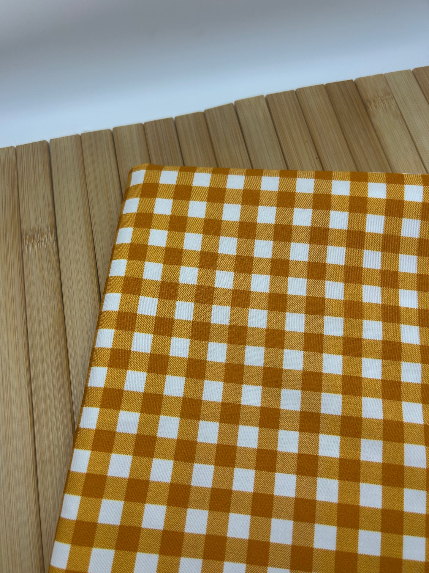 Gingham Mustard (September Pre-Order) - Fabric