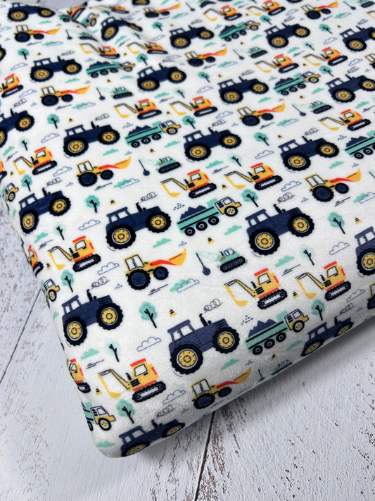 Farm Trucks - Minky Fabric